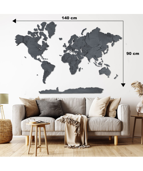 3D Wooden World Map | Boscohome | Customize