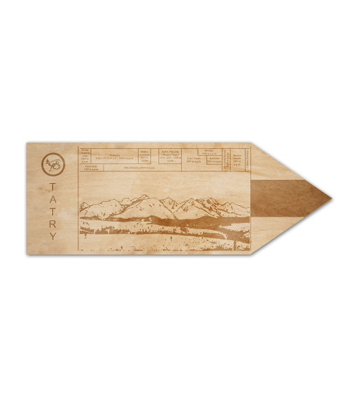 Mountain Trail Sign for the Wall - Wooden Plaque Tatras | Boscohome