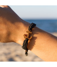 Wooden Braided Bracelet - Anchor Design | Boscohome