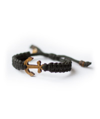 Wooden Braided Bracelet - Anchor Design | Boscohome