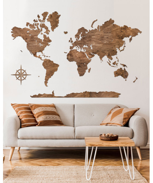 Wooden World Map | Boscohome | Customize