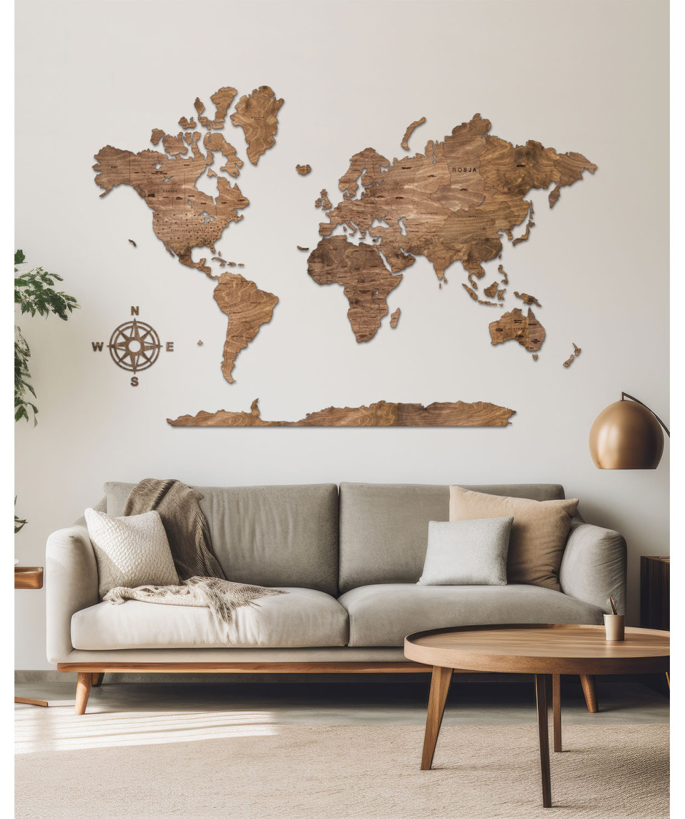 Wooden World Map | Boscohome | Customize