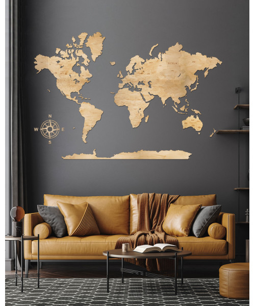 Wooden World Map | Boscohome | Customize