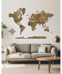 Wooden World Map | Boscohome | Customize