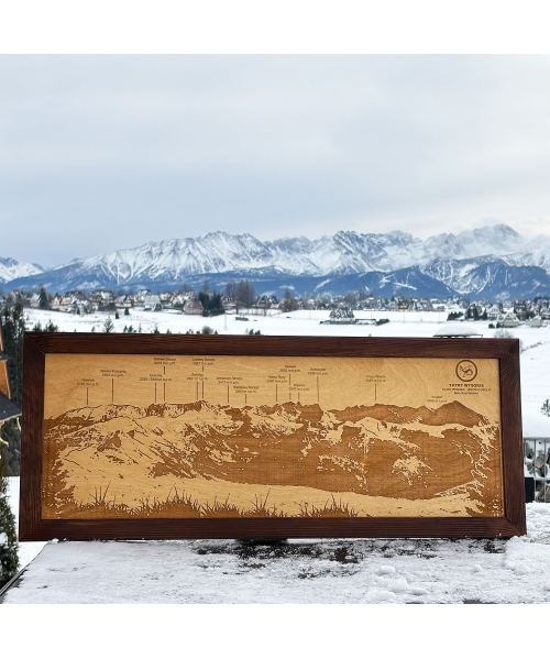 Drewniana Panorama Gór⛰️ - Tatry - Widok na Tatry Wysokie z okolic Małołączniaka