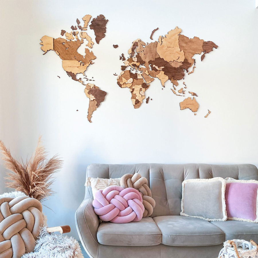 Wooden World Map | Boscohome | Made in Poland