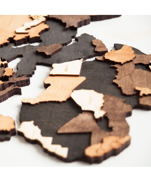 3D Wooden World Map | Boscohome | Customize