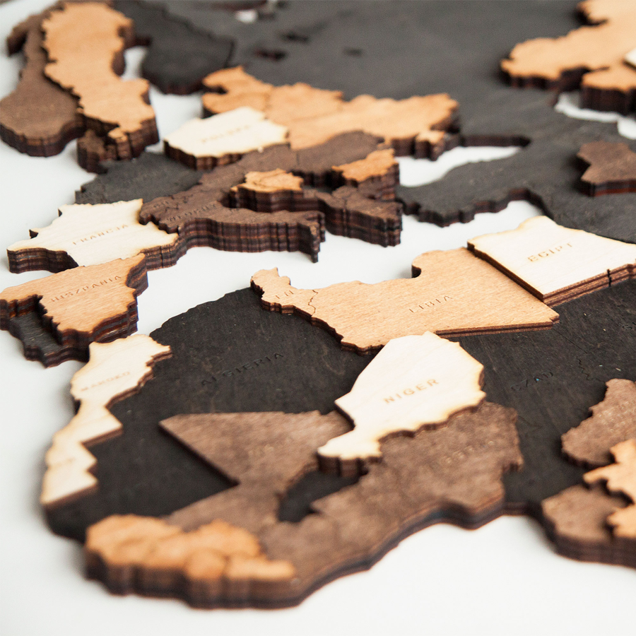 3D Wooden World Map | Boscohome | Customize