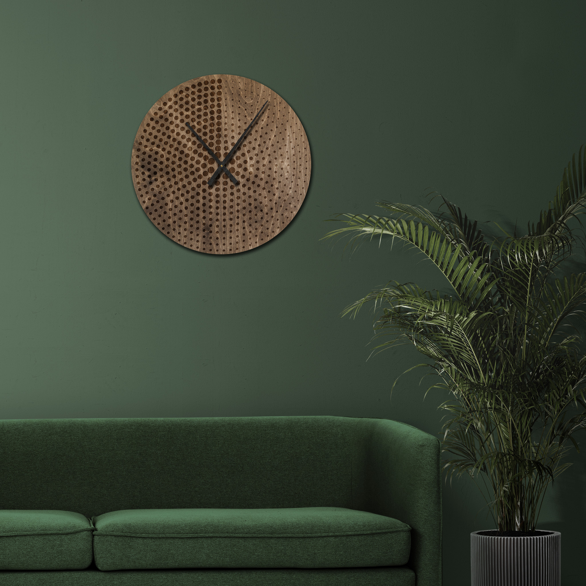 drewniany zegar okręgi